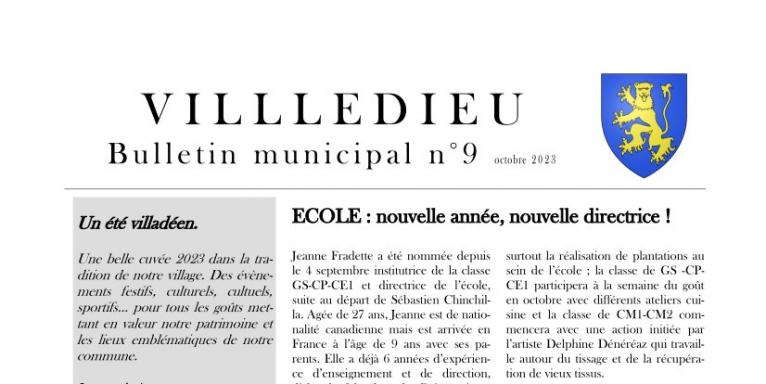 Bulletin municipal d'octobre 2023